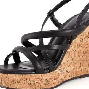 Black Wedge Heels for Woman